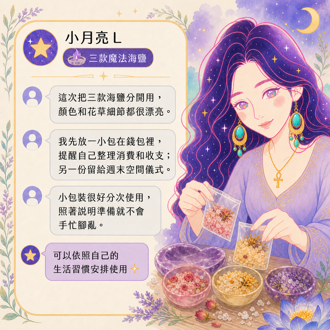 星家水晶顧客好評回饋-三款魔法海鹽