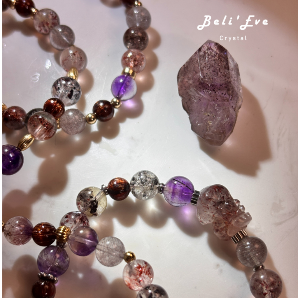 『所有能量』高品超七6.0 七倍能量石 加入貓眼紅銅髮晶 全脈輪對應 積極招財 覺醒覺察