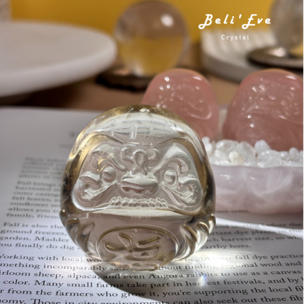 『放大能量』覺醒白水晶達摩4.8-5CM 淨化放大能量 許願 高頻詞場