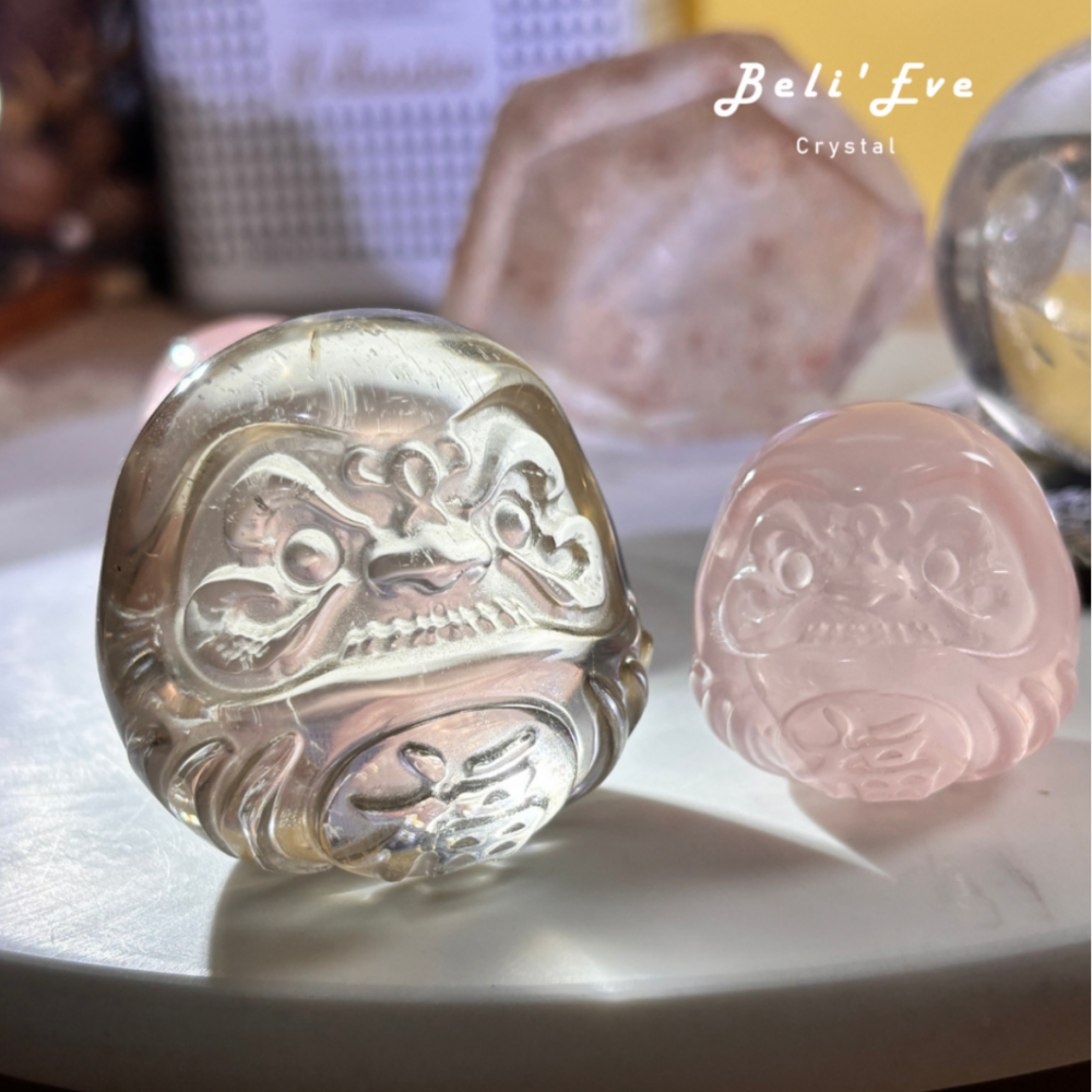 『放大能量』覺醒白水晶達摩4.8-5CM 淨化放大能量 許願 高頻詞場