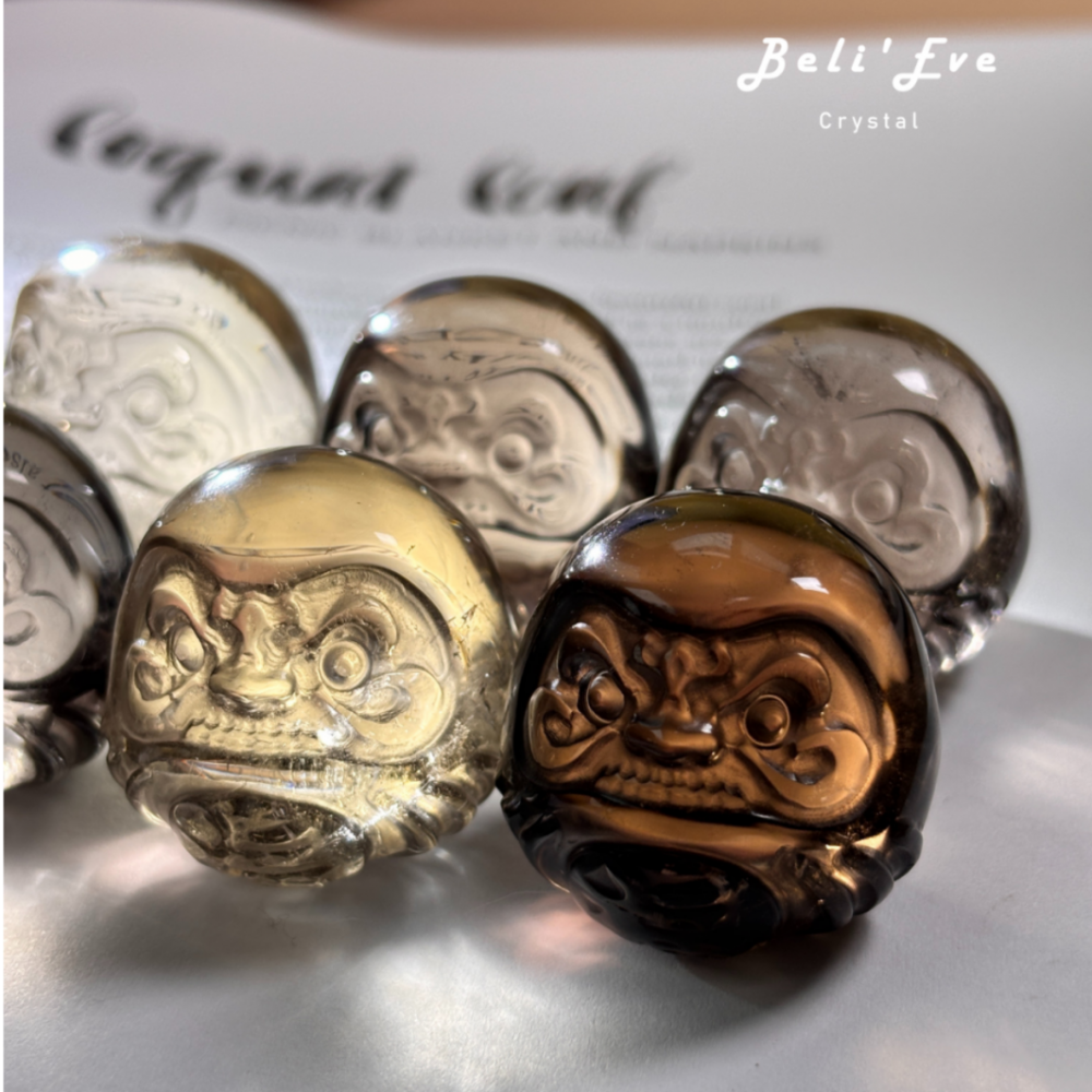 『避邪平安』淨體 茶晶達摩3CM 落地能量 腳大實地 拒絕焦慮 消散負能