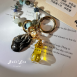 星星獨家!水晶油瓶+能量訂製水晶圈+星星靈擺配神獸+鑰匙圈(不銹鋼)設計