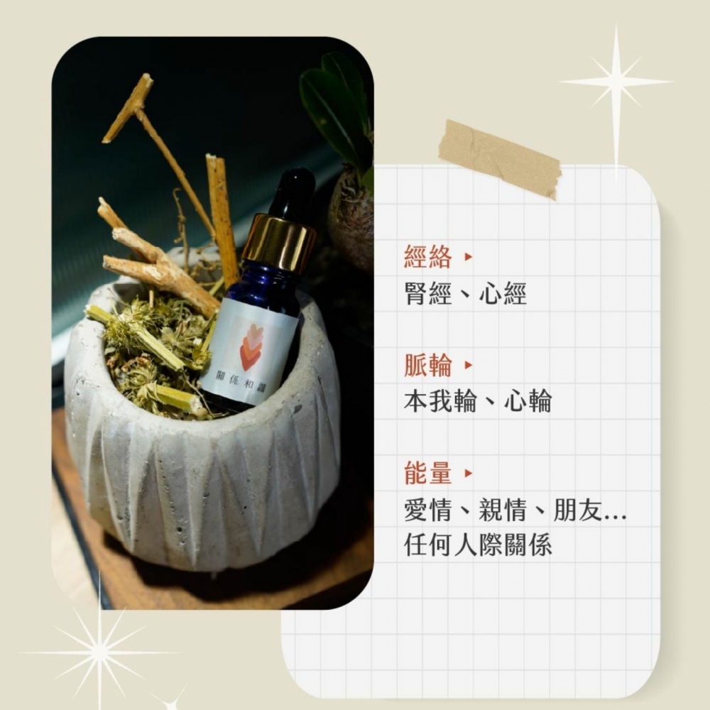 草藥療癒油-關係和諧-各類感情關係維繫與強化、改善人際