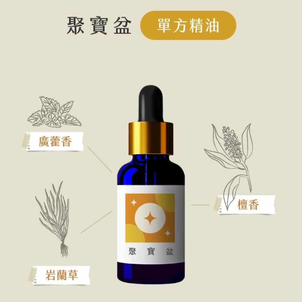 草藥療癒油-聚寶盆-財富正財、太陽神經叢、意志力、腸胃加強