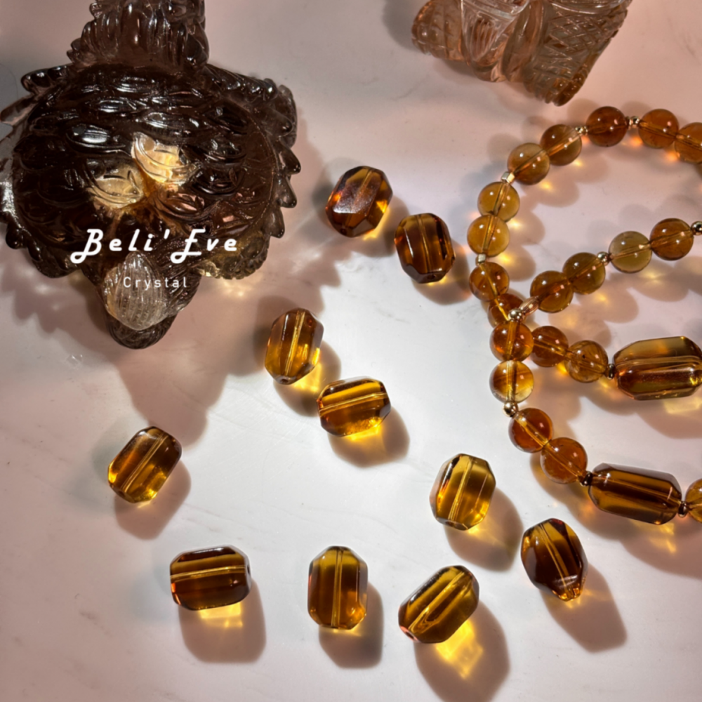 『絕對天然』威士忌黃水晶隨形 絕對天然黃水晶這才是無燒天然石 單顆 可做項鍊