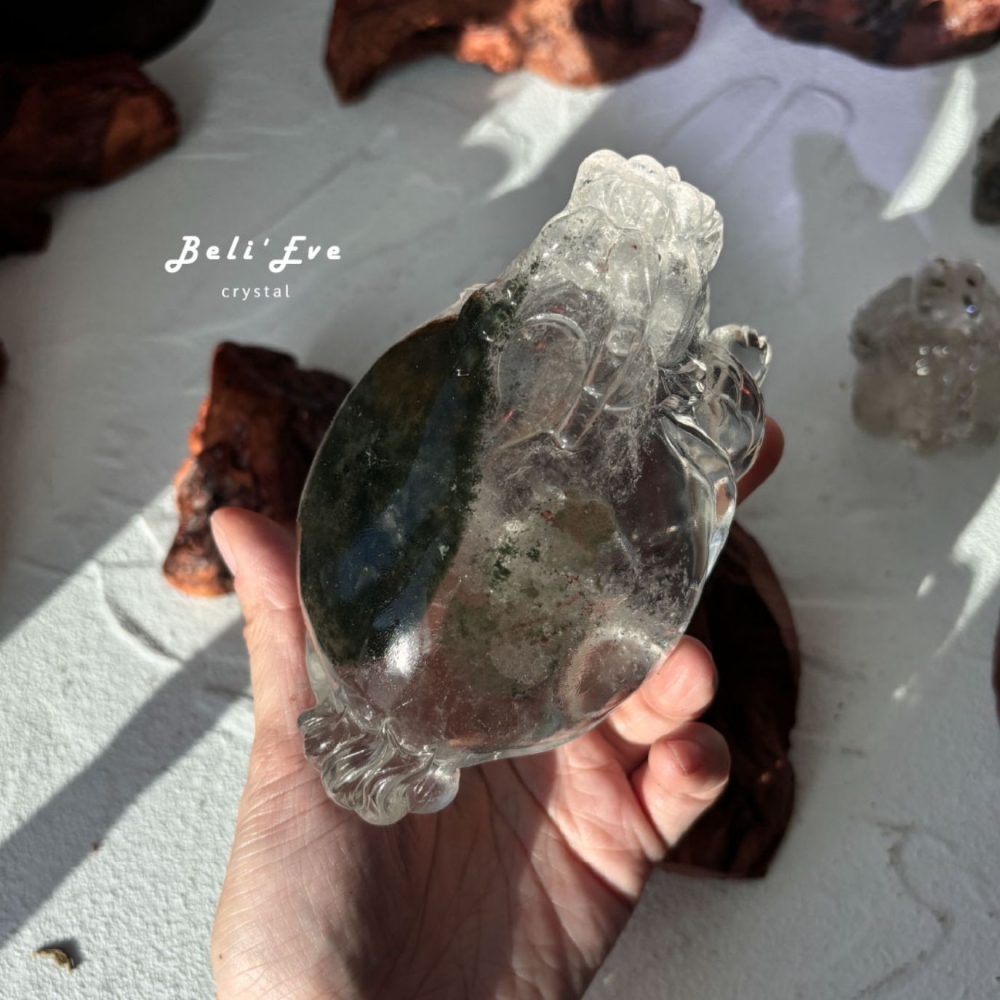 『超級巨大』綠幽靈大龍龜+底座 排除負能 事業加強 生意興隆