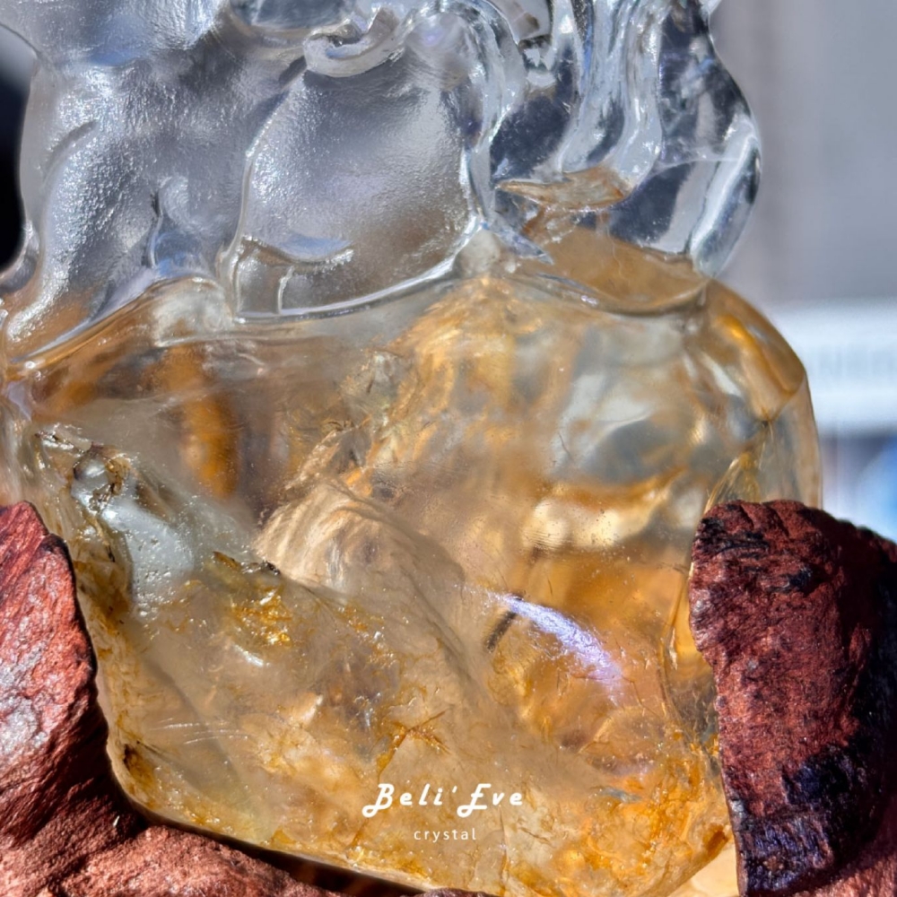 『滿滿財富』黃膠花九尾狐+底座 招財轉運 人緣好運 自信心 