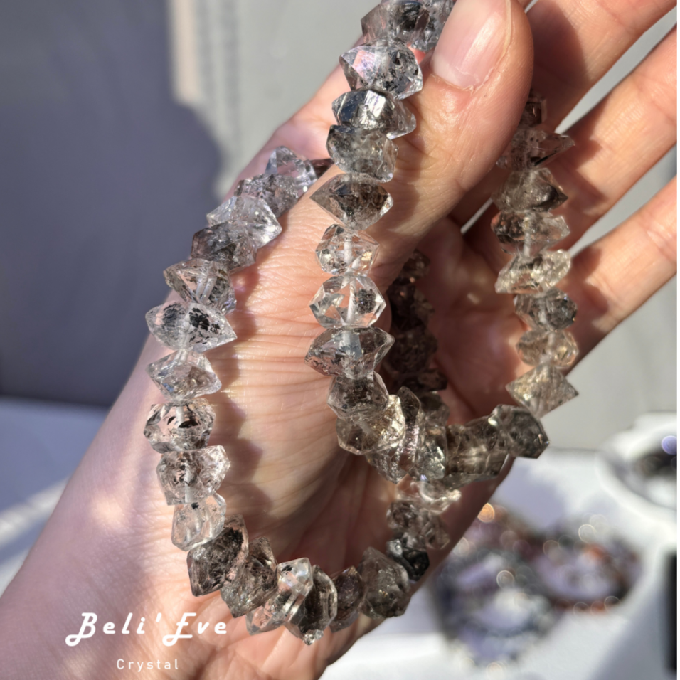 『大珠原礦』巴基斯坦閃靈鑽 茶體 雙尖能量石 導引人生方向 能量放大器