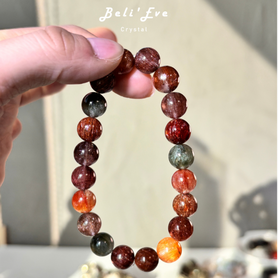 『加強意志』大珠魔鬼彩髮晶 10.5MM 男女生皆可 髮晶 銅髮晶 招財避邪水晶