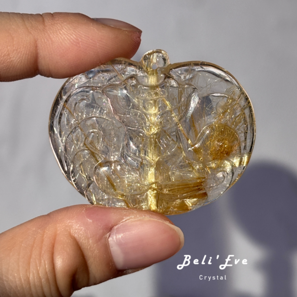 『招財貴人』精品鈦晶九尾狐 可當吊墜 招財正財 提升業務力 大顆 淨體