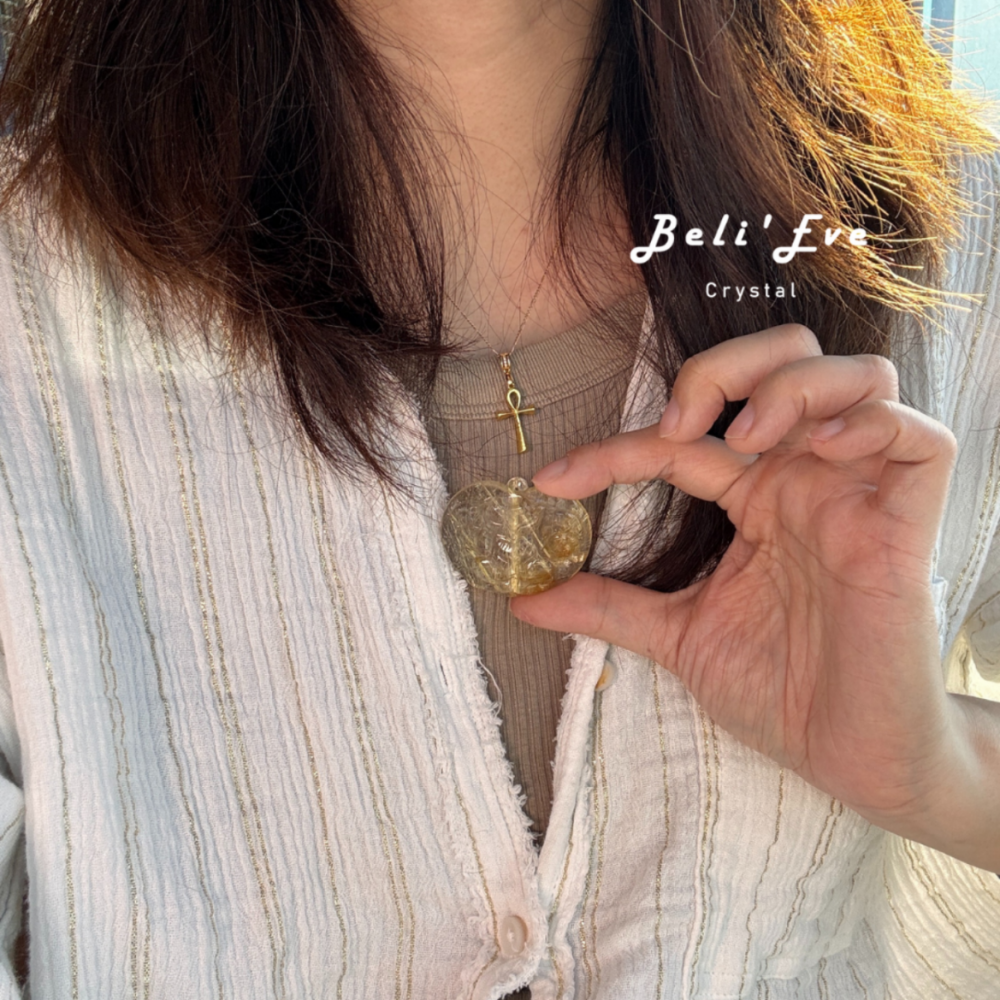 『招財貴人』精品鈦晶九尾狐 可當吊墜 招財正財 提升業務力 大顆 淨體