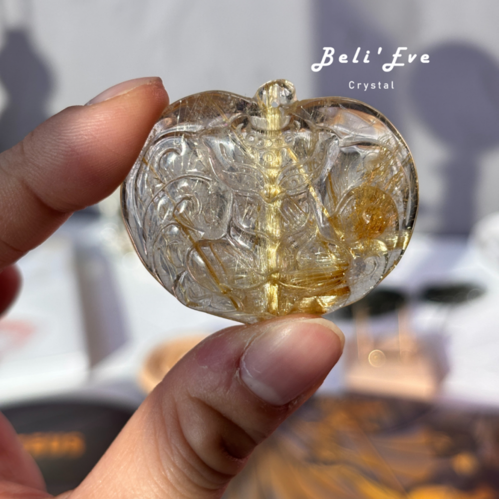 『招財貴人』精品鈦晶九尾狐 可當吊墜 招財正財 提升業務力 大顆 淨體