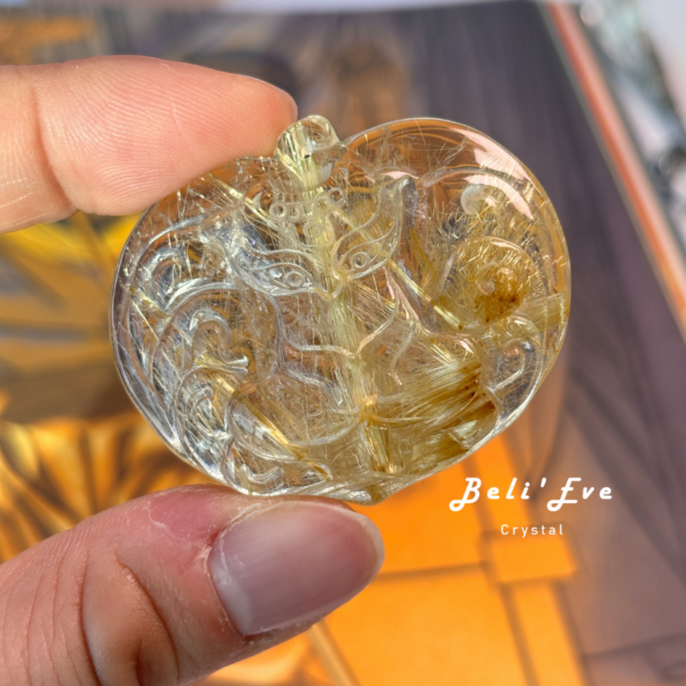 『招財貴人』精品鈦晶九尾狐 可當吊墜 招財正財 提升業務力 大顆 淨體