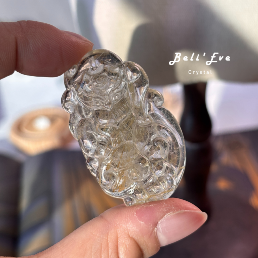 『招財貴人』鈦晶九尾狐 小 可當吊墜 業務正財 招財 疏通阻塞脈輪