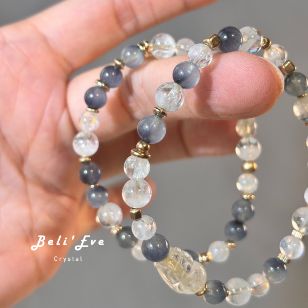 『藍鋼絲』藍線石設計 精神力恢復 學習考試運加倍 情緒穩定 助眠放鬆