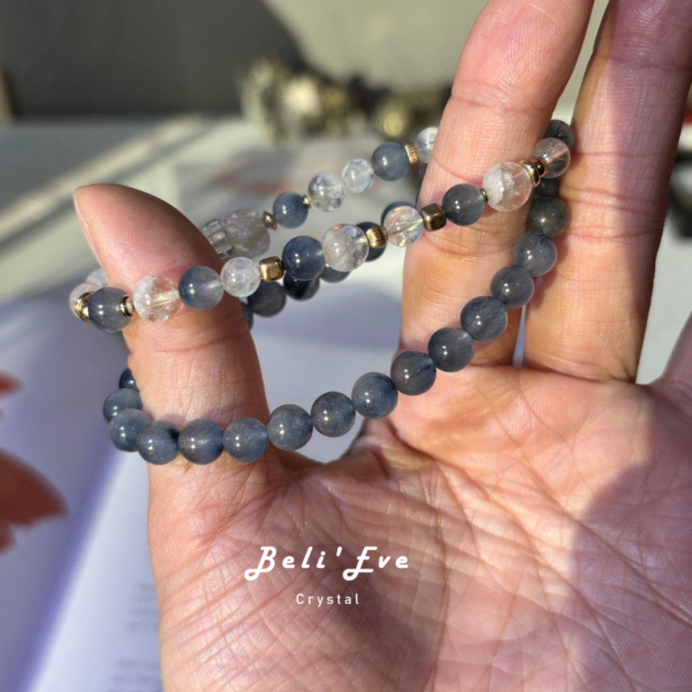 『藍鋼絲』藍線石設計 精神力恢復 學習考試運加倍 情緒穩定 助眠放鬆