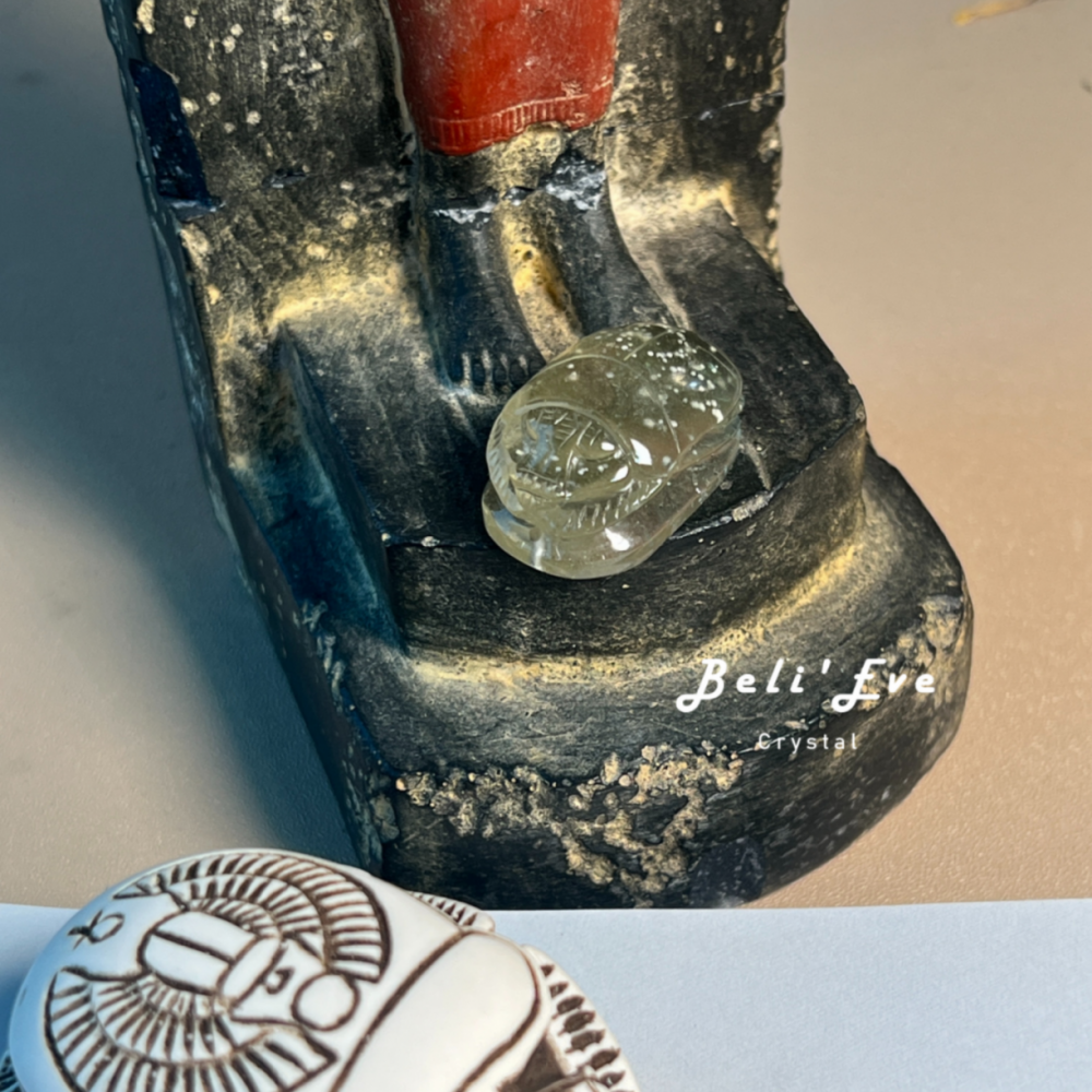 『顯化目標』白斑利比亞隕石聖甲蟲 豐盛富足 法老護身符