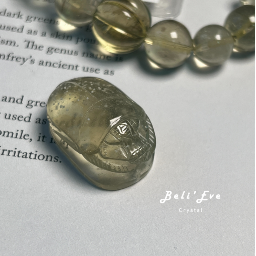 『顯化目標』白斑利比亞隕石聖甲蟲 豐盛富足 法老護身符