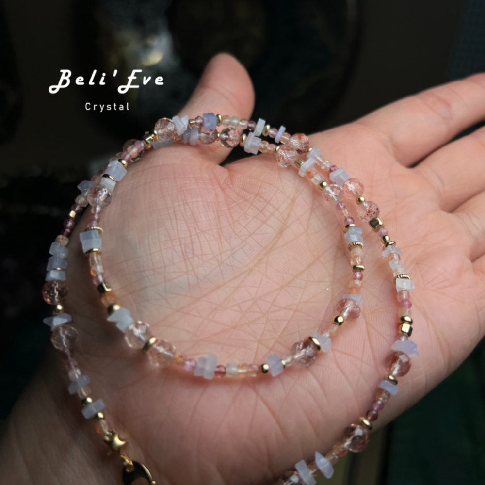 『貴人運加倍』天然紫翡翠隨形+超七金草莓+白水體金太陽 設計項鍊