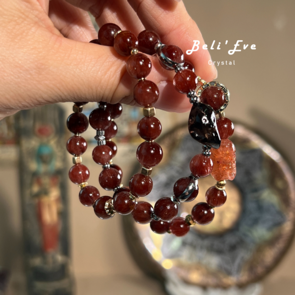 『婦科調整』MAX紅髮晶+亞利桑那玻璃隕石 三倍安全感 女性狀態幫助 降低焦慮