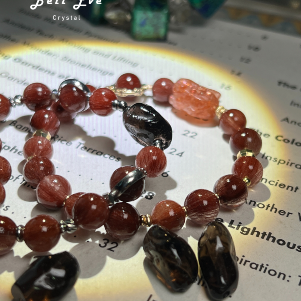 『婦科調整』MAX紅髮晶+亞利桑那玻璃隕石 三倍安全感 女性狀態幫助 降低焦慮