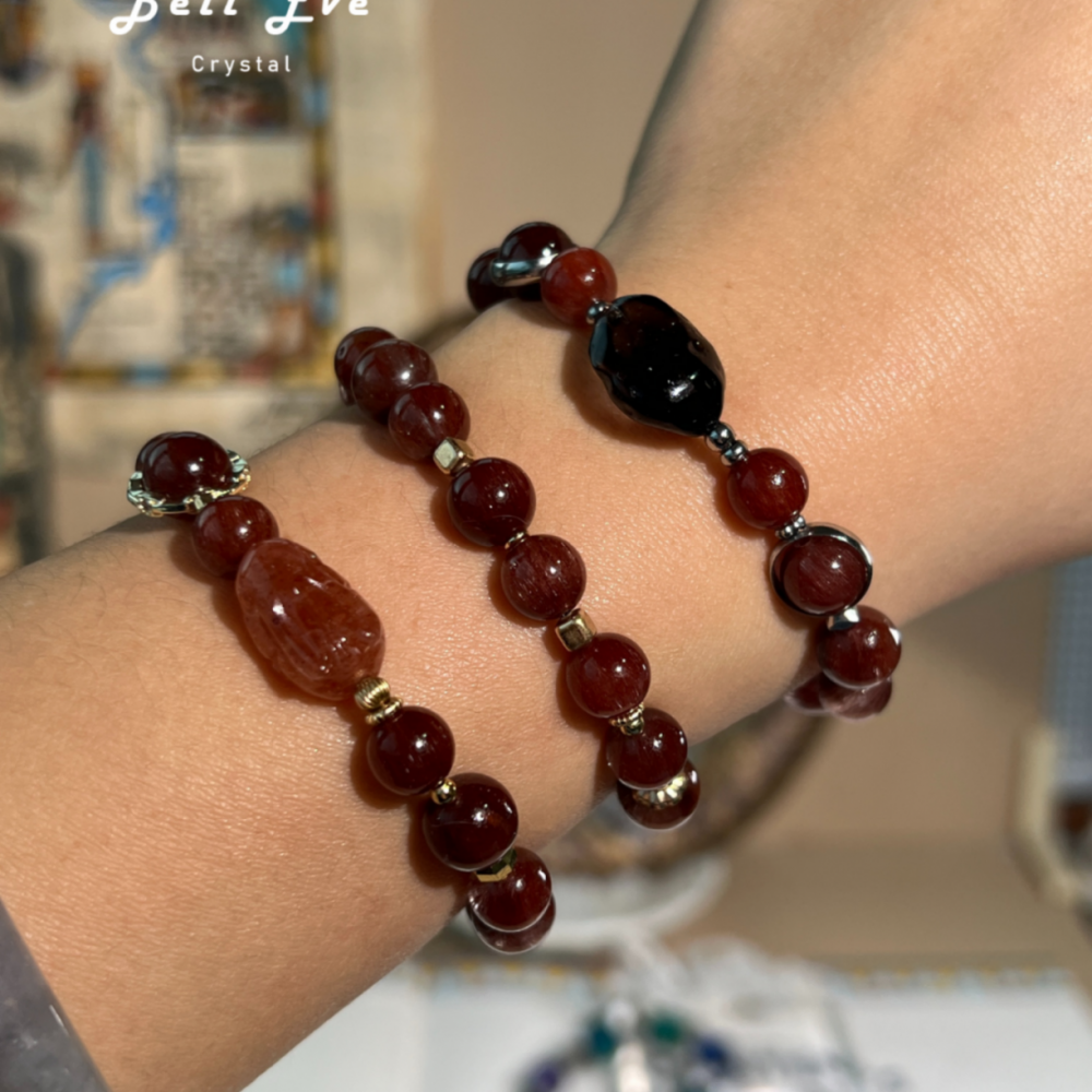 『婦科調整』MAX紅髮晶+亞利桑那玻璃隕石 三倍安全感 女性狀態幫助 降低焦慮