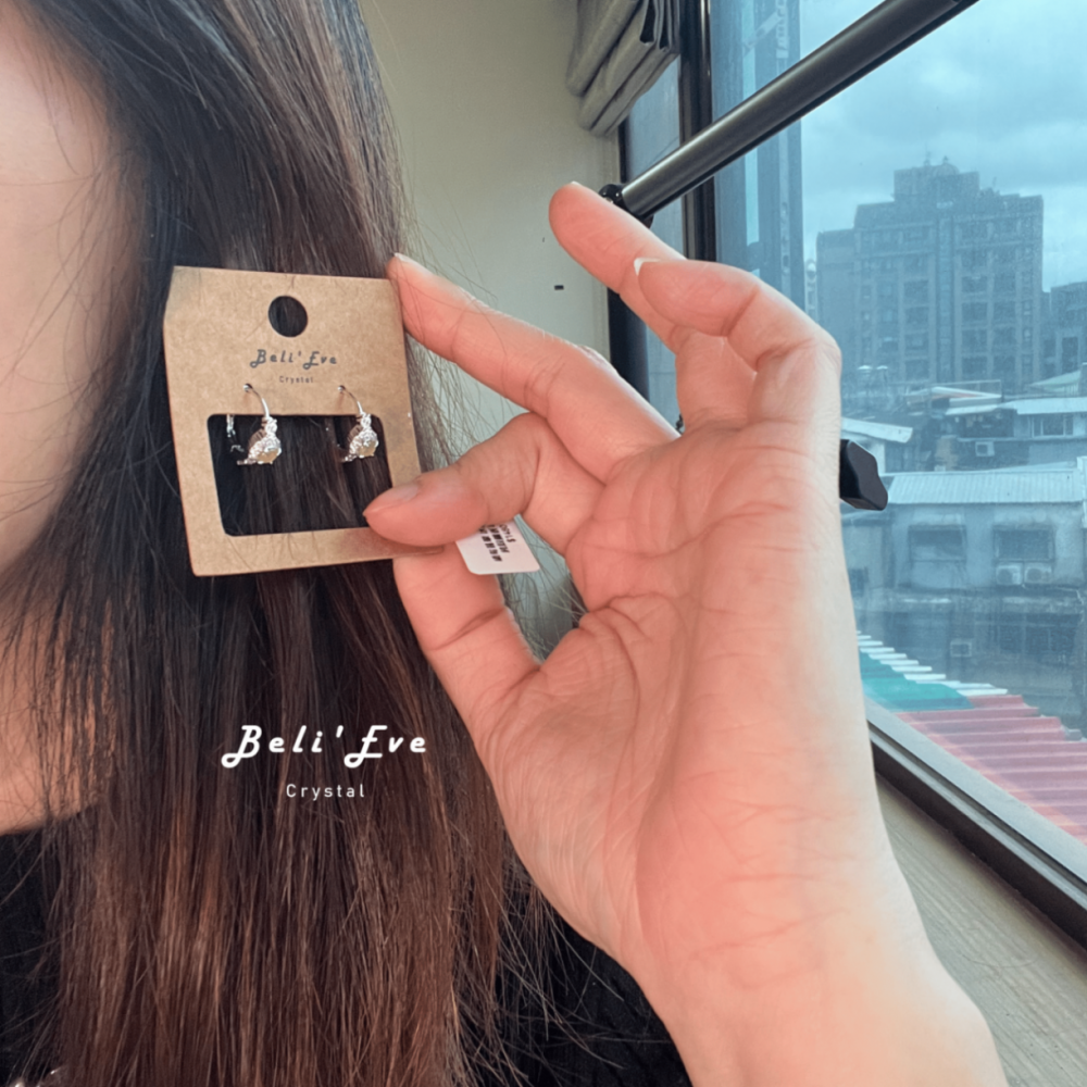 『冰黃翡翠』純銀鑲嵌耳環 天然緬甸翡翠A貨 冰黃 耳扣