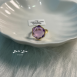 『寶石鑲嵌』六芒星紫水晶戒指 純銀鑲嵌鍍金
