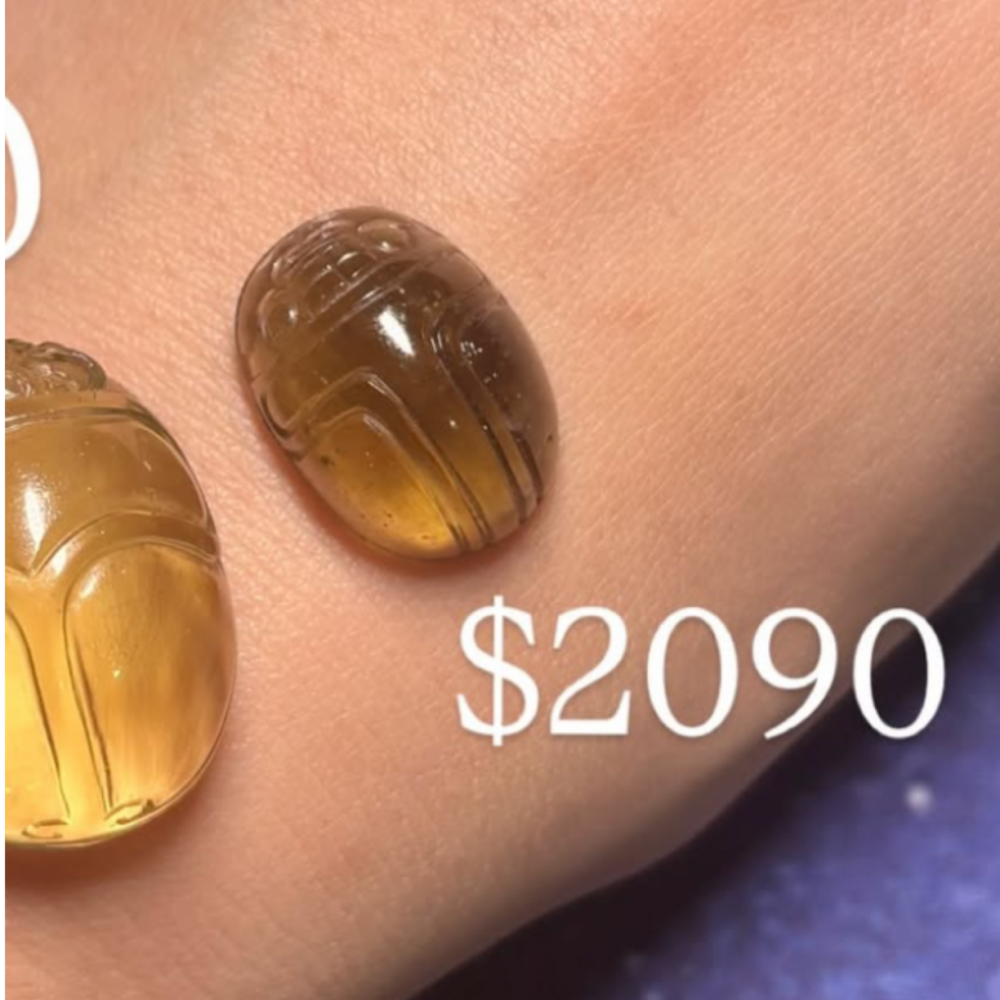 『埃及能量石』黑金利比亞隕石聖甲蟲 豐盛富足 法老護身符 可做項鍊