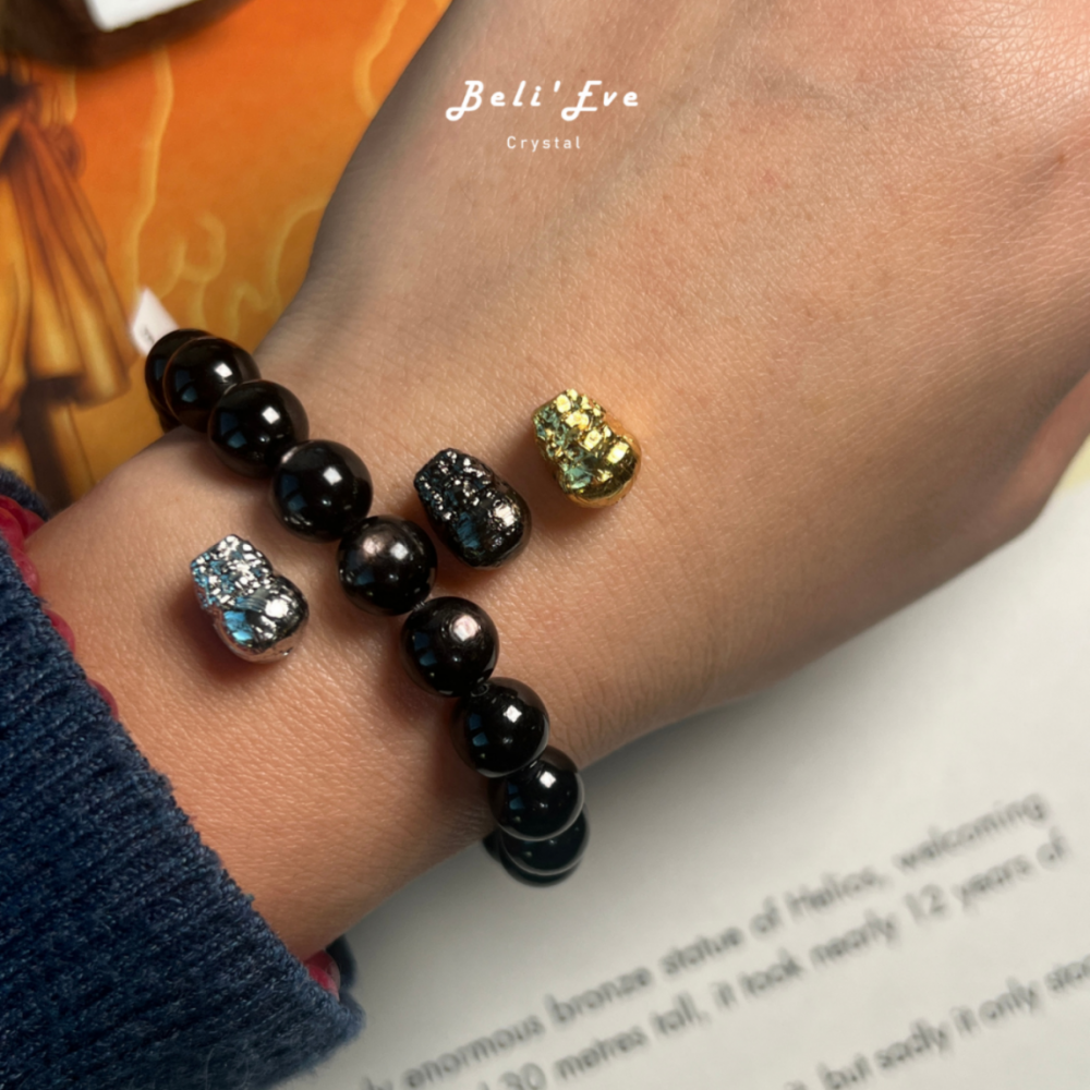 『天鐵雕刻』瑞典天鐵 貔貅 宇宙守護能量 招財避邪 金／銀／黑 鎳鐵隕石