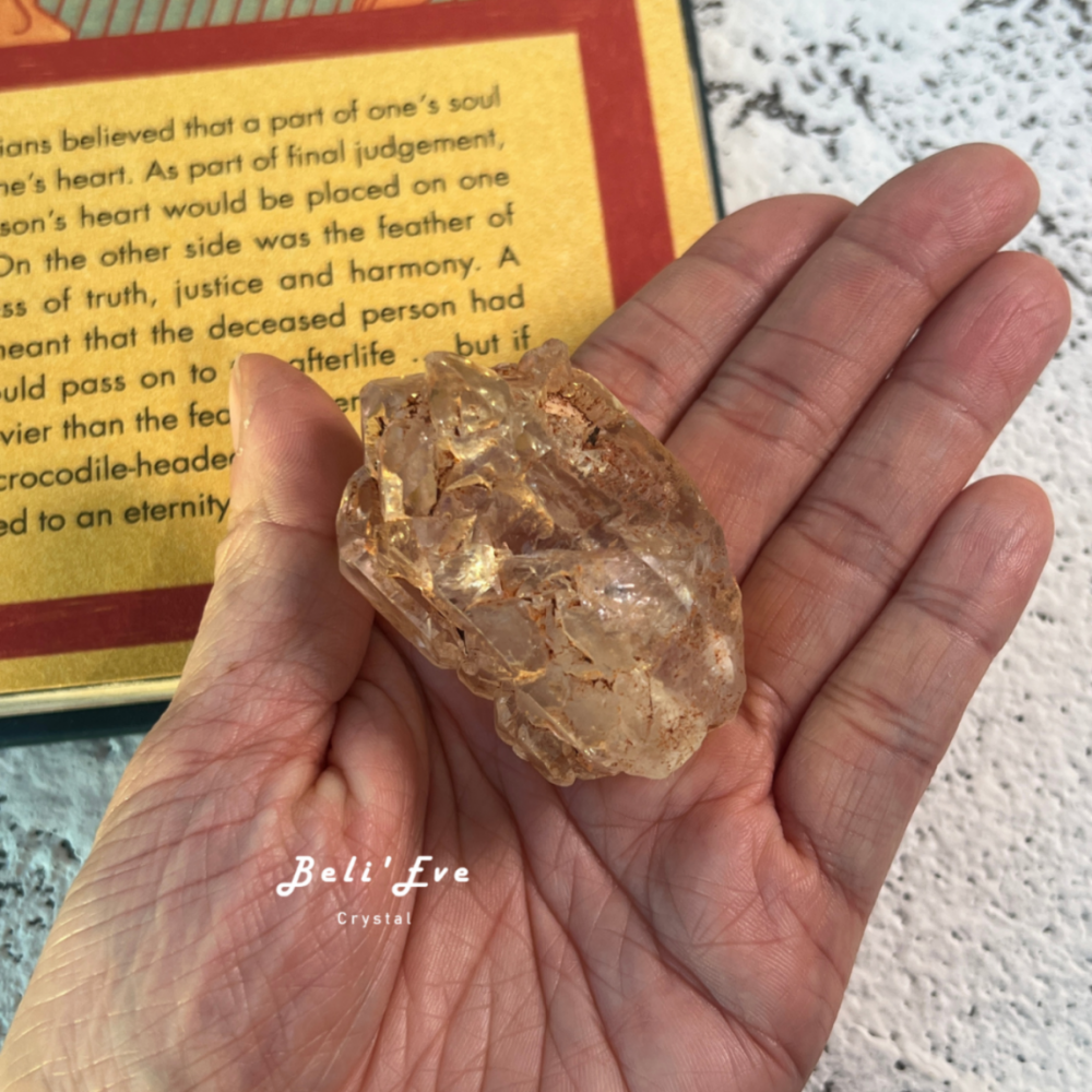 『手握療癒』骸骨水晶 骨骸水晶(Elestial Quartz / Skeletal Crystal)  芬斯特水晶