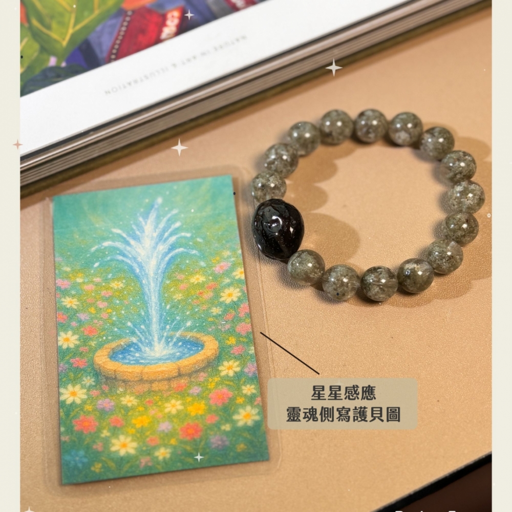 水晶脈輪側寫+靈魂側寫*能量訂製延伸方案：E*觀想照片的魔法水晶設計 套餐：水晶手串＋淨化