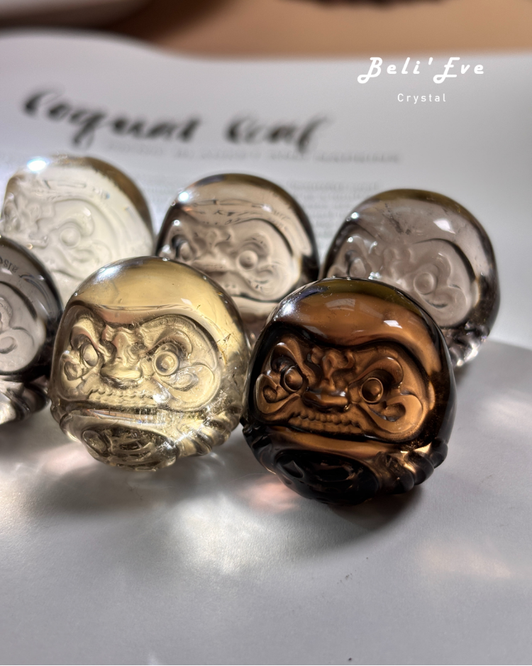 『避邪平安』淨體 茶晶達摩3CM 落地能量 腳大實地 拒絕焦慮 消散負能