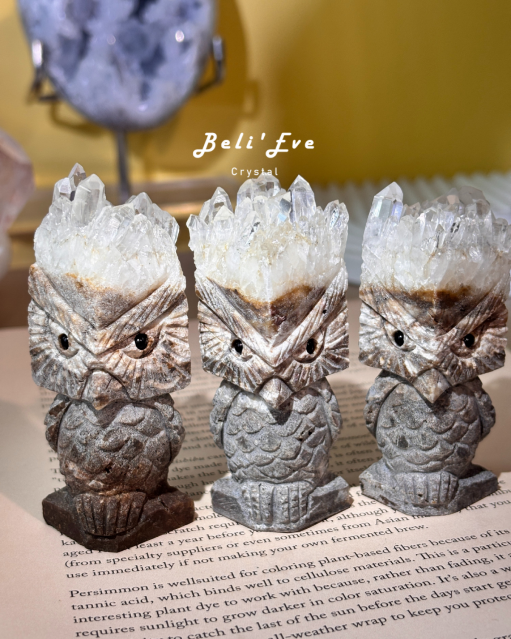 想要加強考試運嗎？邀請～『晶簇雕刻貓頭鷹』 