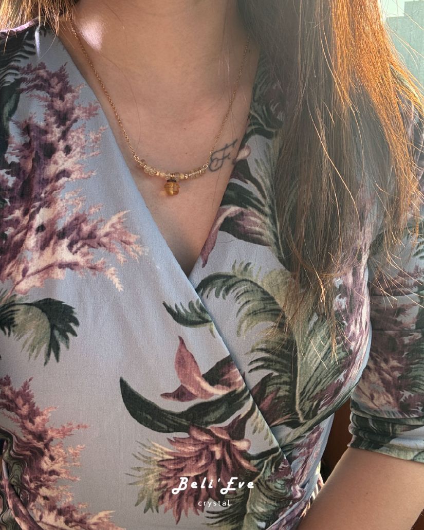 『星家訂製』蜜蠟蜂蜜罐+金髮晶微笑鏈 自信心 自我價值實現 招財 健康