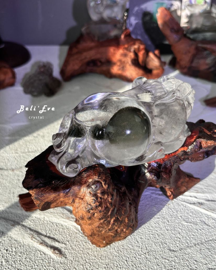 『一步登天』綠幽靈 前腳向前 貔貅+底座 避邪招貴人 業績加強 生意興隆