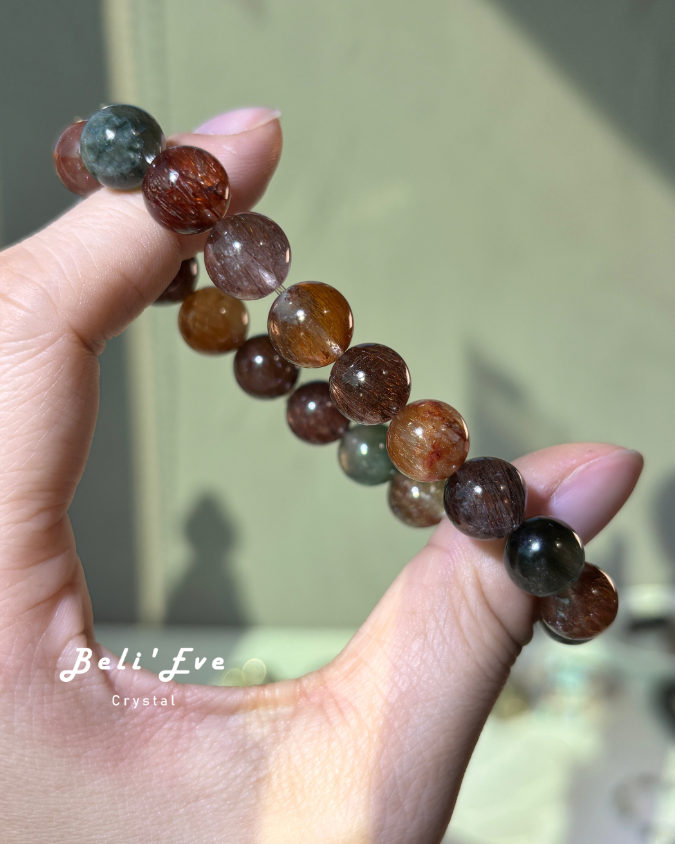 『加強意志』大珠魔鬼彩髮晶 10.5MM 男女生皆可 髮晶 銅髮晶 招財避邪水晶