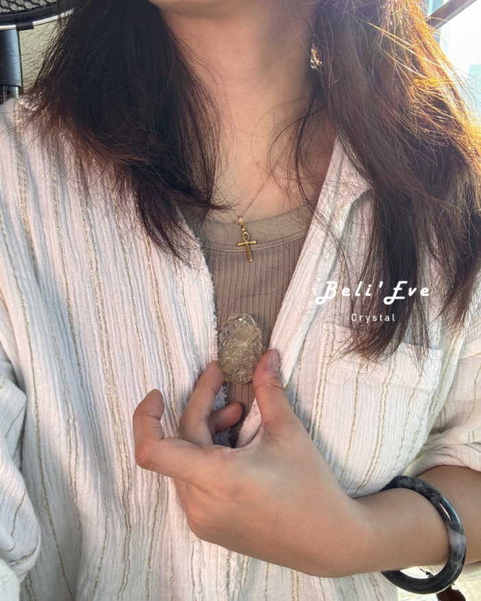 『招財貴人』鈦晶九尾狐 小 可當吊墜 業務正財 招財 疏通阻塞脈輪