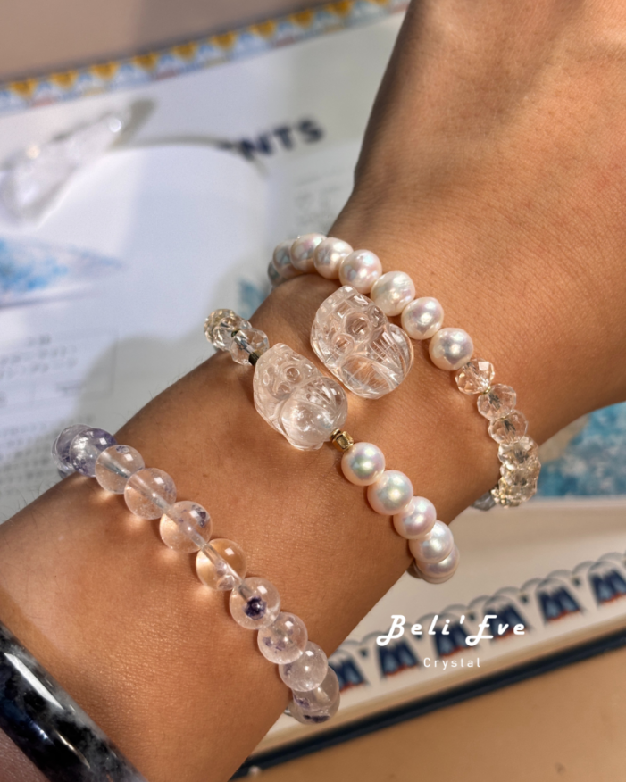 媲美海水珍珠的淡水珍珠+切面白水晶+拉絲托帕石Topaz貔貅 專案企劃 講師 業務 溝通 自信心