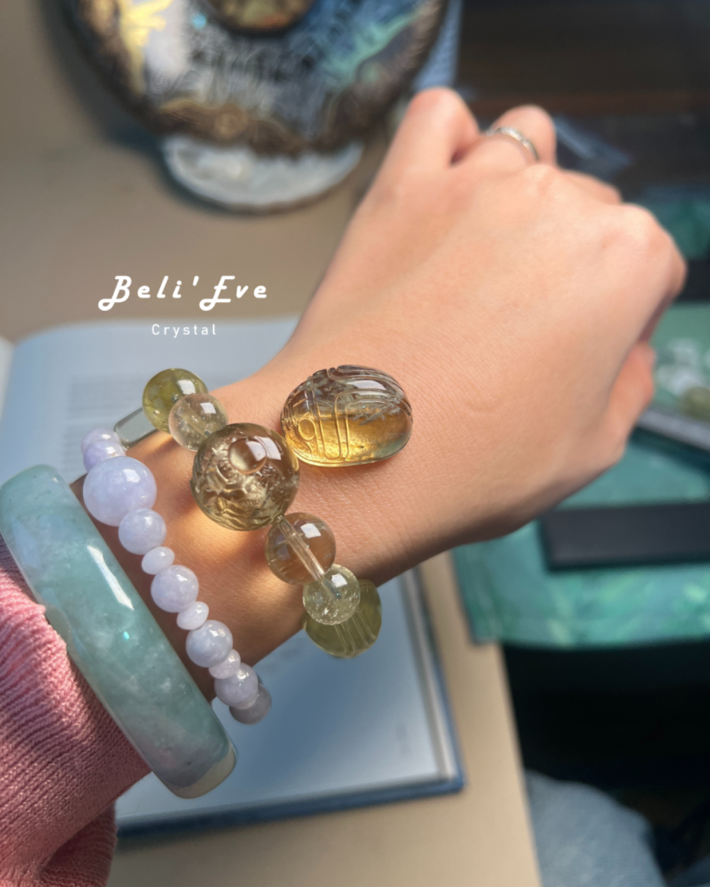 黑金利比亞隕石聖甲蟲 豐盛富足 法老護身符 埃及能量石