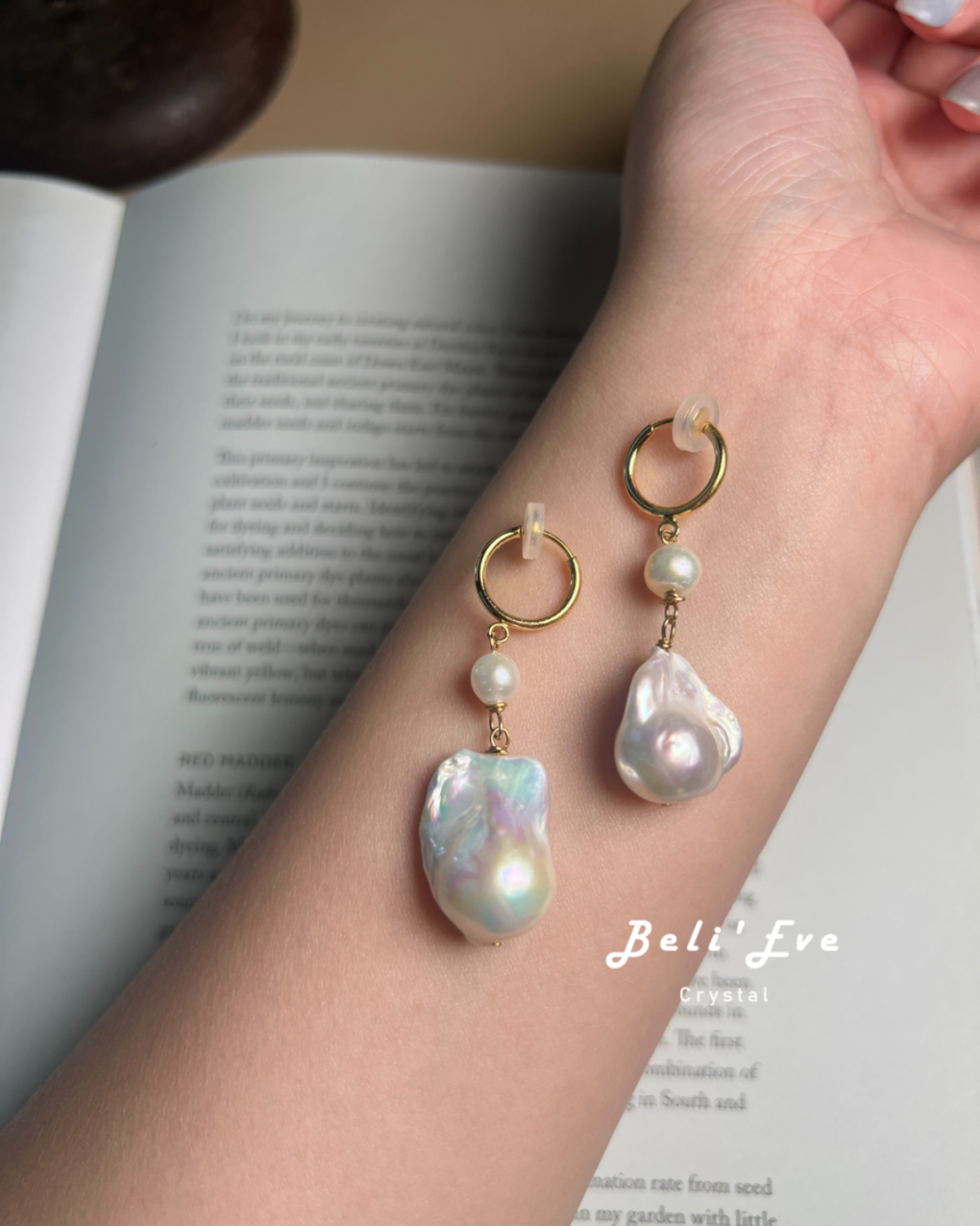 極光光澤MAX巴洛克珍珠耳環 訂製耳環/可改耳夾