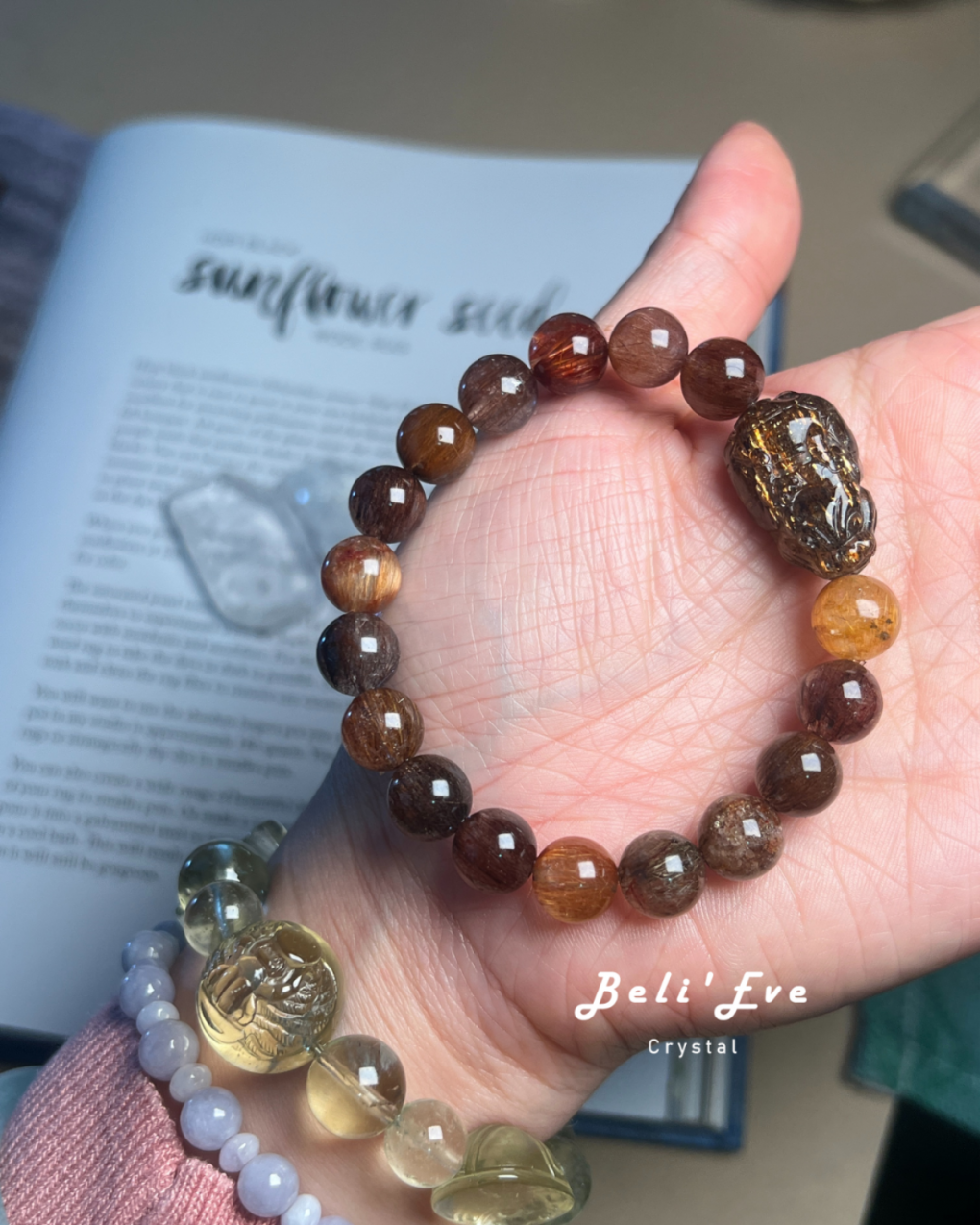 10+MM魔鬼髮晶(銀銅髮晶)+黑金剛超七龍龜 綠碧璽銅礦髮晶 事業招財 熱情工作 抵禦負能量