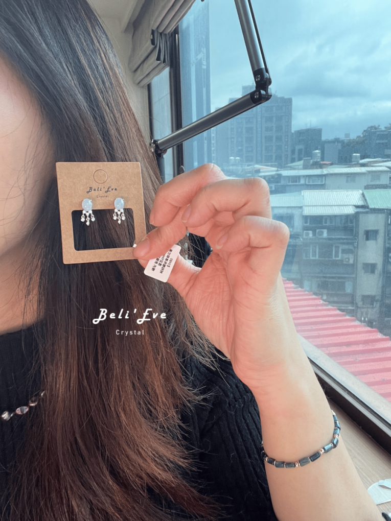 『緬甸甜豆』十字翡翠耳環 4MM 純銀鑲嵌耳環